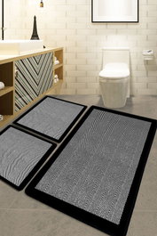 Mijölnir Juego de alfombrillas de baño Barley - Gris
